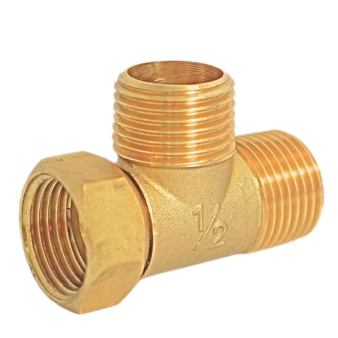 Tê đồng ren ngoài 1 đai ốc (Tê cầu) có kèm gioăng - Ảnh 3